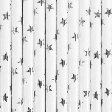 Silver Star Party Straws I Silver Party Decorations I My Dream Party Shop I UK