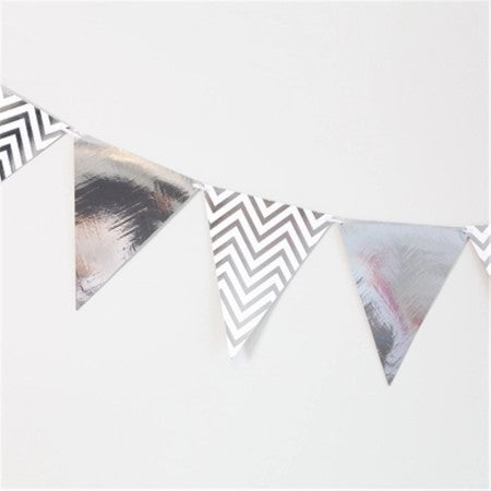 Silver and White Party Bunting I Silver Party Decorations I My Dream Party Shop I UK