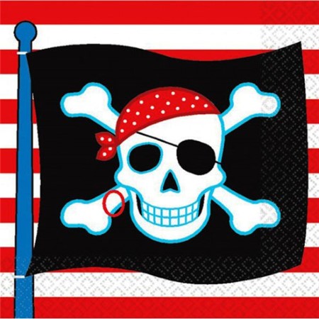 Skull and Crossbone Pirate Napkins I Pirate Party Supplies I My Dream Party Shop UK