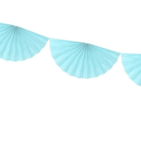 Light Blue Tissue Fan Garland I Modern Party Decorations I My Dream Party Shop I UK
