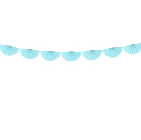 Sky Blue Fan Garland I Modern Blue Decorations I My Dream Party Shop I UK