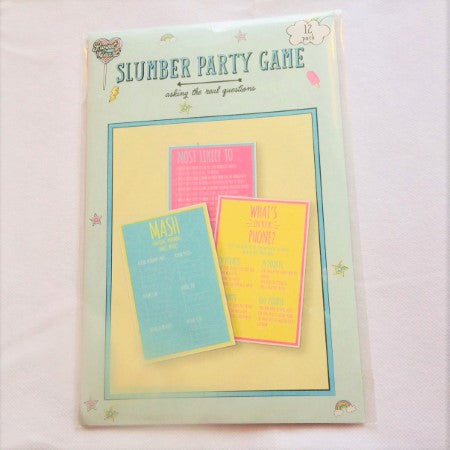 Sleepover Slumber Party Game I Sleepover Party Supplies I My Dream Party Shop
