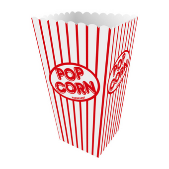 Red and White Striped Popcorn Boxes I Circus Party Supplies I My Dream Party Shop UK