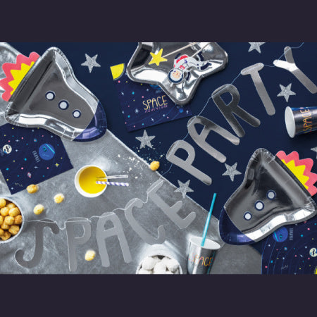 Silver Space Party Garland I Space Party Supplies I My Dream Party Shop UK