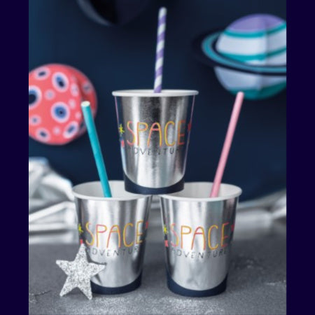 Silver Space Cups I Space Party Decorations I My Dream Party Shop UK