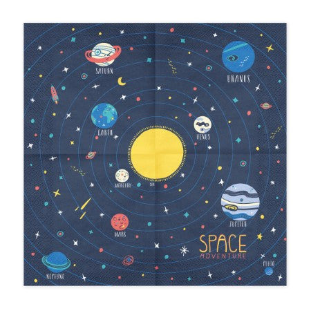 Navy Space Party Napkins I Space Tableware I My Dream Party Shop I UK