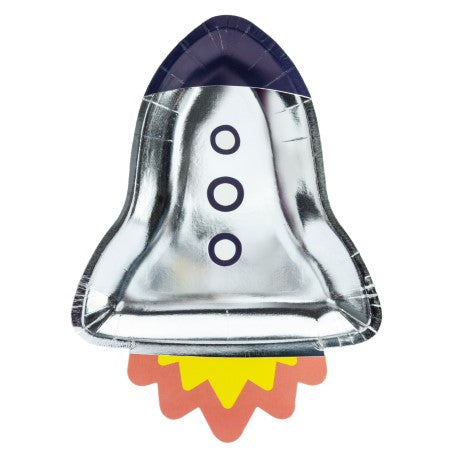 Space Rocket Shaped Party Plates I Space Party Decorations I My Dream Party Shop UK