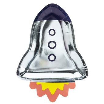 Space Rocket Shaped Party Plates I Space Party Tableware and Decorations I My Dream Party Shop I UK