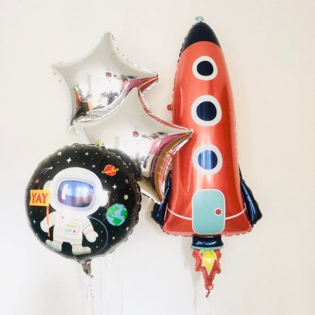 Rocket Ship Foil Balloons Inflated for collection I My Dream Party Shop Ruislip