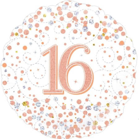 Sparkling Fizz 16th Birthday White and Rose Gold I 16th Birthday Party I My Dream Party Shop UK