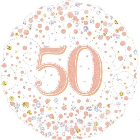 Rose Gold Fizz 50th Birthday Balloons I 50th Birthday Party Supplies I My Dream Party Shop
