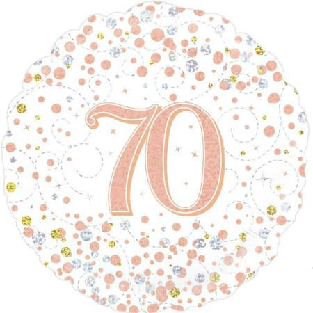 Rose Gold Fizz 70th Birthday Balloon I 70th Birthday Party I My Dream Party Shop UK