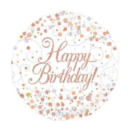 Sparkling Fizz Happy Birthday Balloon I Modern Birthday Balloons I My Dream Party Shop UK