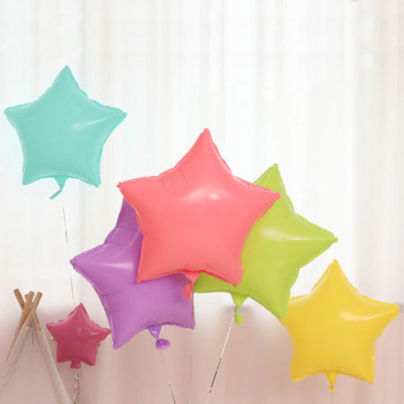 Candy Coloured Star Foil Balloons x 10 I My Dream Party Shop I UK
