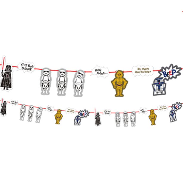 Star Wars Garland I Cool Star Wars Party Theme Decorations &amp; Tableware I My Dream Party Shop I UK