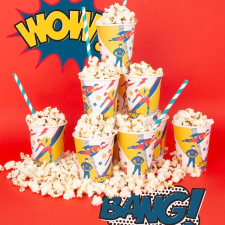 Retro Superhero Party Cups I Superhero Party Decorations I My Dream Party Shop UK