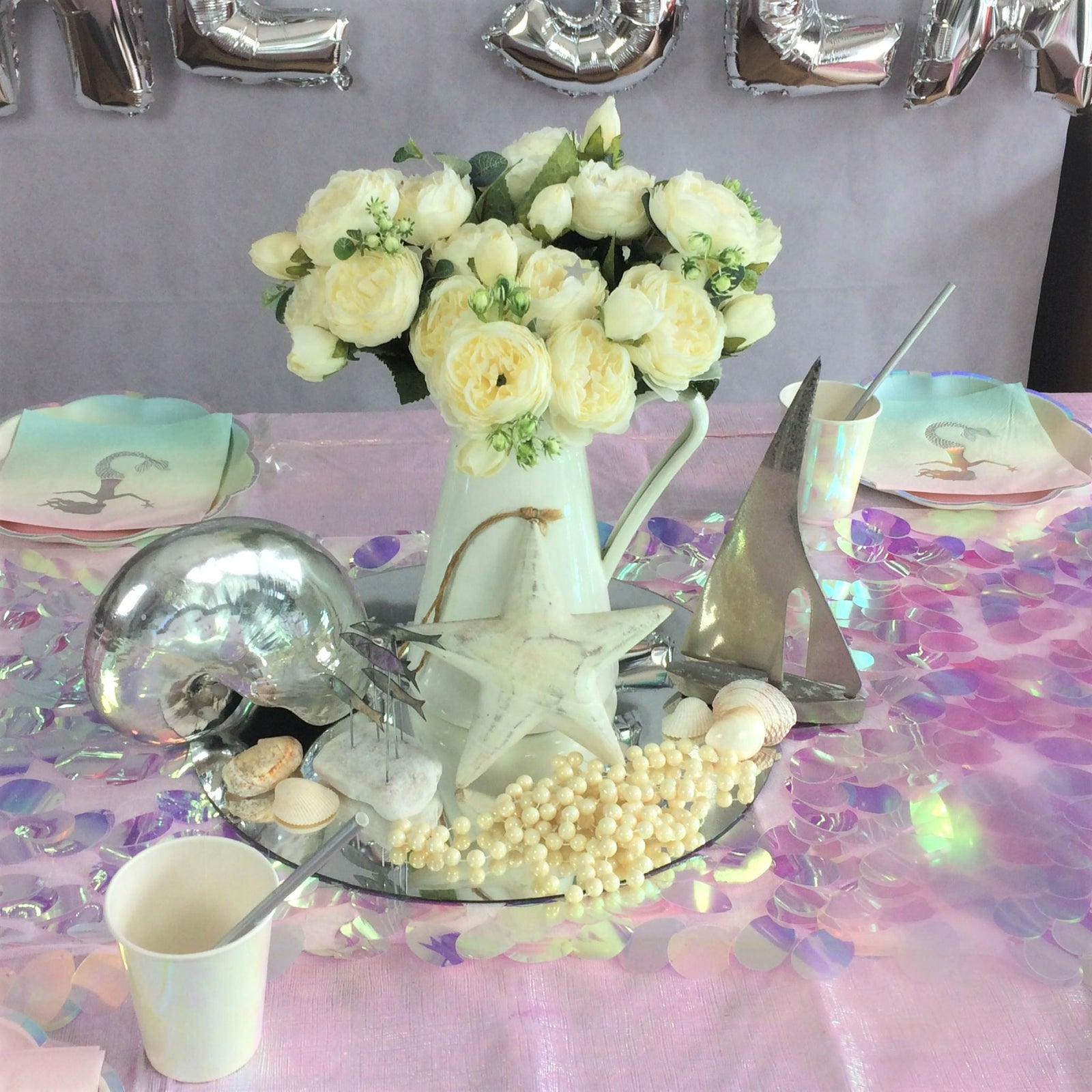 Fake Cream Peonies I Party Decoration Centrepieces I My Dream Party Shop I UK