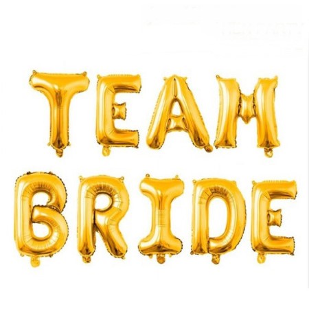 Gold Team Bride Balloon Bunting I Hen Party Balloons and Decorations I My Dream Party Shop UK