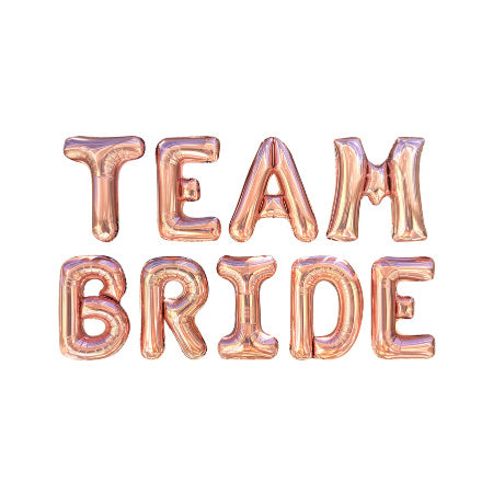 Rose Gold Team Bride Balloon Bunting I Rose Gold Hen Party Decorations I My Dream Party Shop I UK