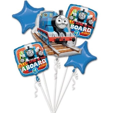 Thomas the Tank Engine 5 Helium Balloon Bouquet I Childrens Helium Balloons I My Dream Party Shop UK