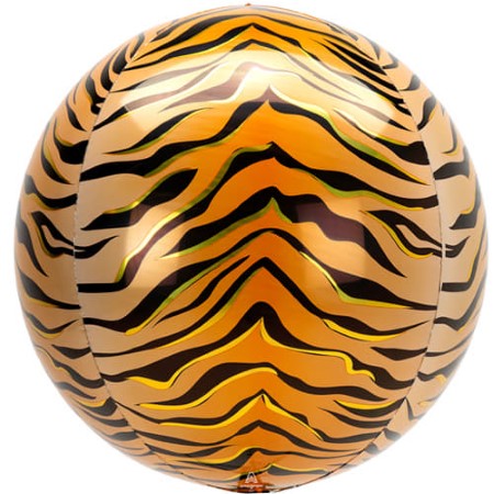 Metallic Tiger Print Orbz Balloon I Jungle Party Supplies I My Dream Party Shop UK