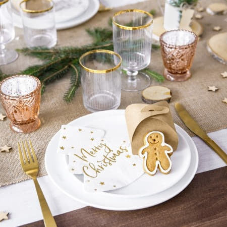 Tree Shaped Merry Christmas Napkins I Christmas Tableware I My Dream Party Shop