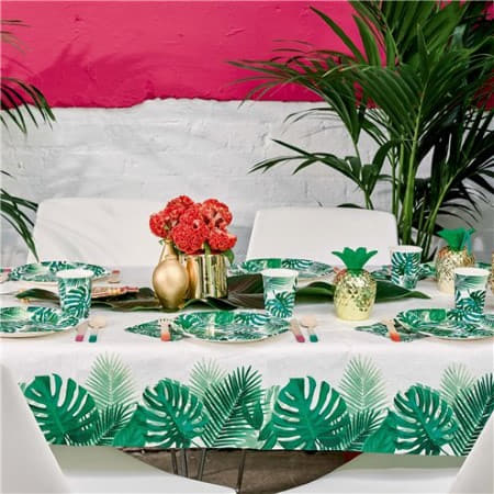 Tropical Fiesta Palm Leaf Table Cover I Jungle Party Decorations I My Dream Party Shop UK