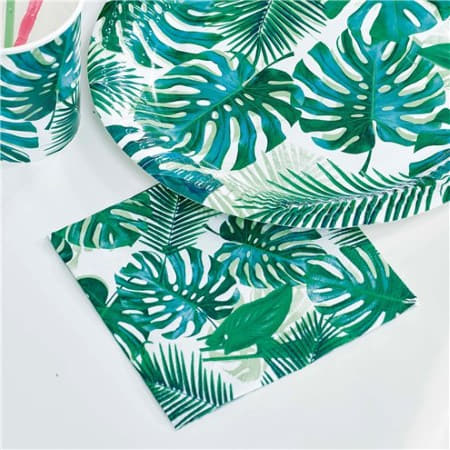Tropical Fiesta Palm Leaf Cocktail Napkins I Jungle Party Decorations I My Dream Party Shop UK