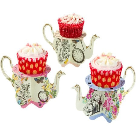 Alice in Wonderland Themed Party Mini Teapot Cake Stands I Alice in Wonderland Party Decorations I My Dream Party Shop UK