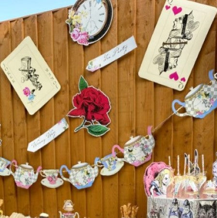 Alice in Wonderland Party Cut Out Decorations I Mad Hatters Tea Party I My Dream Party Shop UK