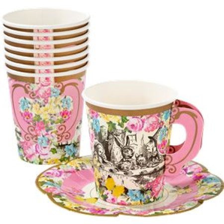 Truly Alice Cups with Saucers I Alice in Wonderland Party Supplies I My Dream Party Shop I UK