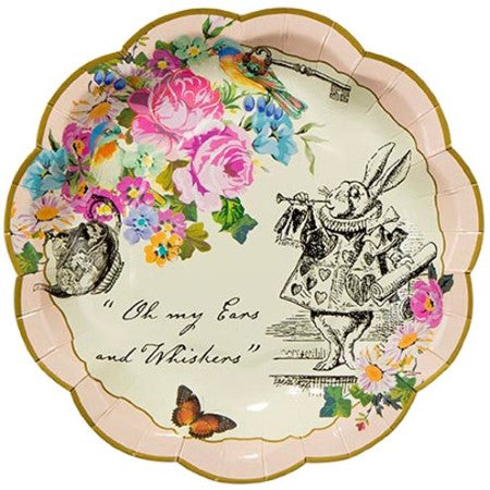 Truly Alice Small Paper Plates I Mad Hatters Tea Party Supplies I My Dream Party Shop 