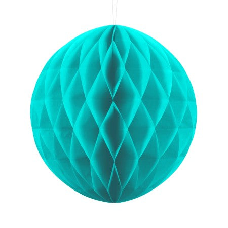 Turquoise Honeycomb Ball 30 cmI Modern Paper Party Decorations I My Dream Party Shop I UK