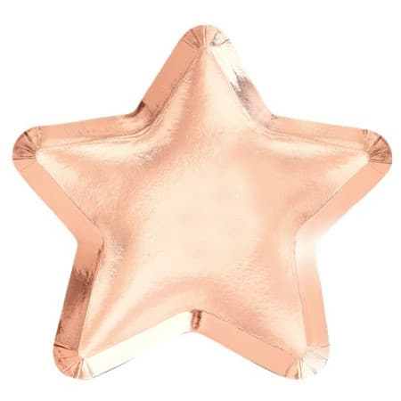 Twinkle Twinkle Rose Gold Star Shaped Plates Ginger Ray I Rose Gold Party I My Dream Party Shop UK