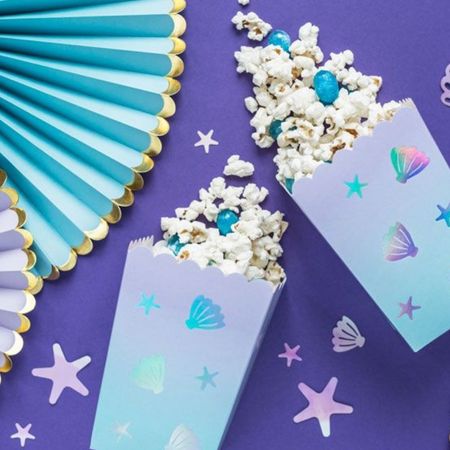 Narwhal Popcorn Boxes I Under the Sea Party Supplies I My Dream Party Shop UK