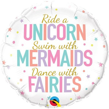 Unicorn, Mermaids, Fairies Balloon I Unicorn Party Supplies I My Dream Party Shop UK