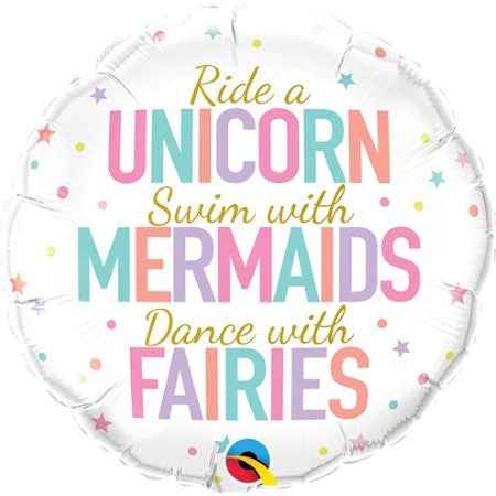 Unicorn, Mermaids, Fairies Balloon I Modern Party Balloons I My Dream Party Shop UK