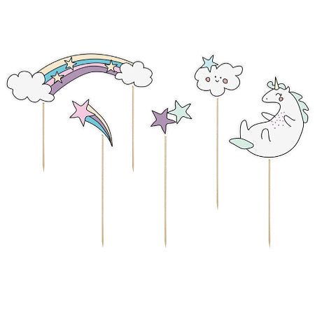 Unicorn Make A Wish Cake Toppers I Uniforn Party Decorations I My Dream Party Shop UK