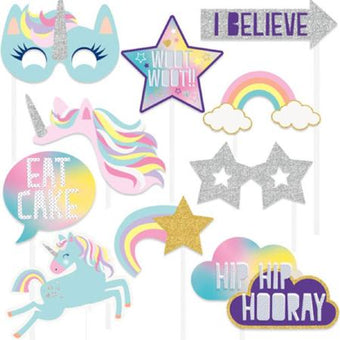 Unicorn Photo Booth Props I Unicorn Party Supplies I My Dream Party Shop