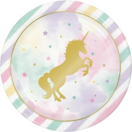 Unicorn Sparkle Paper Dinner Plates I Pastel Unicorn Party Supplies I My Dream Party Shop