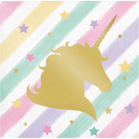 Unicorn Sparkle Beverage Napkins I Pastel Unicorn Party Supplies I My Dream Party Shop