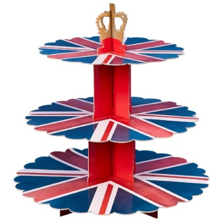 Union Jack Cake Stand Hootyballoo I Royal Jubilee Tableware I My Dream Party Shop