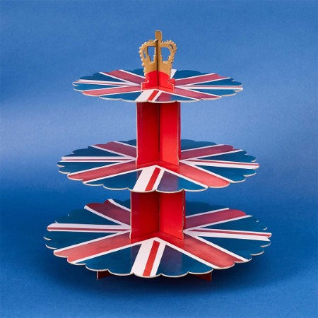 Union Jack Three Tier Cake Stand I Royal Jubilee Party Supplies I My Dream Party Shop