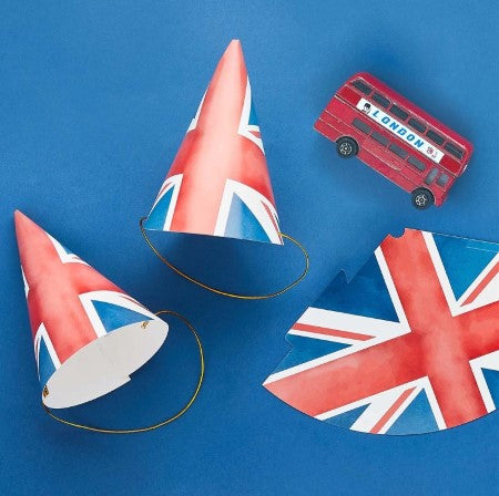 Retro Union Jack Party Hats I Coronation Party Supplies I My Dream Party Shop UK
