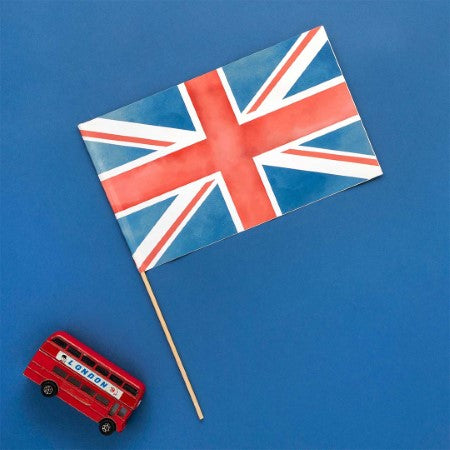 Paper Union Jack Hand Waving Flags I Union Jack Party Supplies I My Dream Party Shop UK