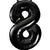 Giant Black Foil Number 8 Balloon 34 Inches I Party Balloons I My Dream Party Shop UK