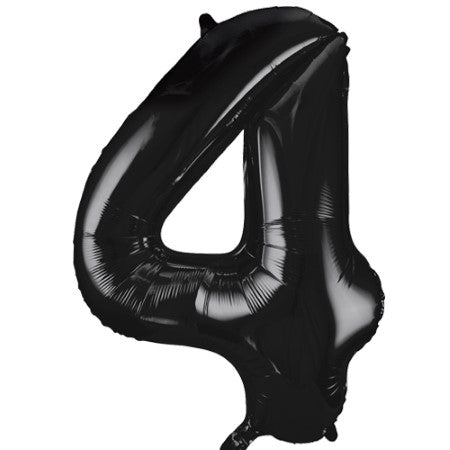 Giant Black Foil Number 4 Balloon 34 Inches I Party Balloons I My Dream Party Shop UK
