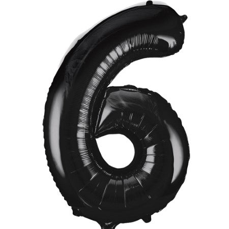 Gigantic Black Foil Number 6 Balloon 34 Inches I Party Balloons I My Dream Party Shop UK