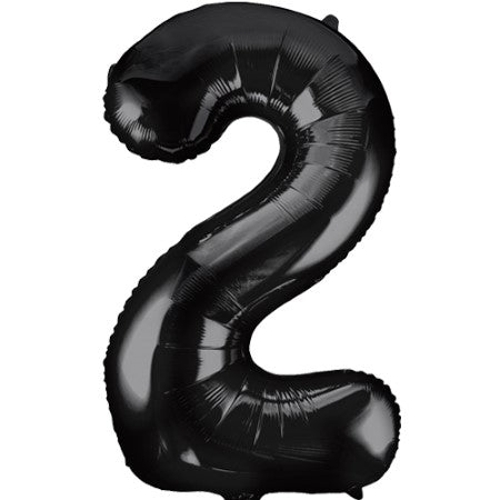 Giant Black Foil Number 2 Balloon 34 Inches I Party Balloons I My Dream Party Shop UK