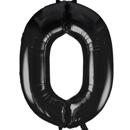 Gigantic Black Foil Number 0 Balloon 34 Inches I Party Balloons I My Dream Party Shop UK